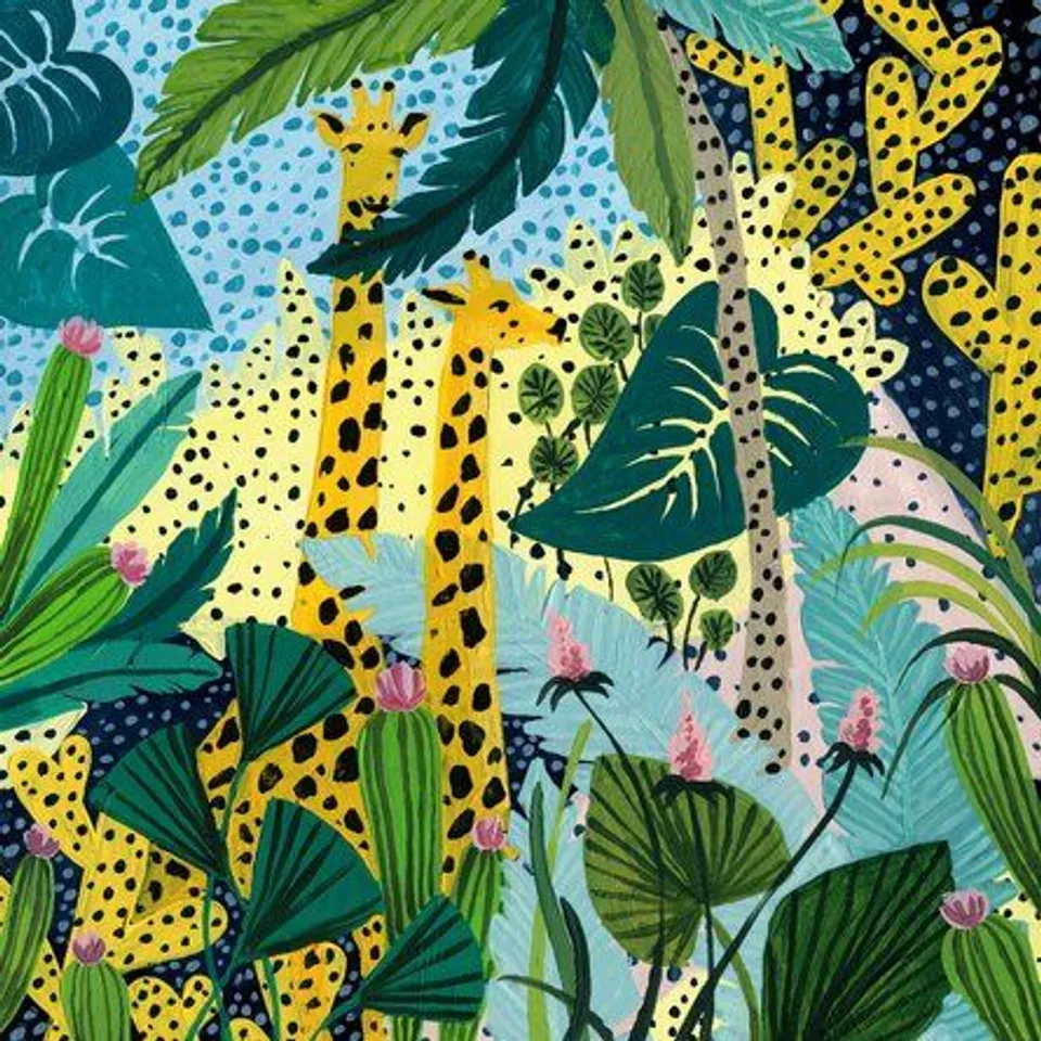 BOXED SINCERE SPOTTED JUNGLE CANVAS ART 