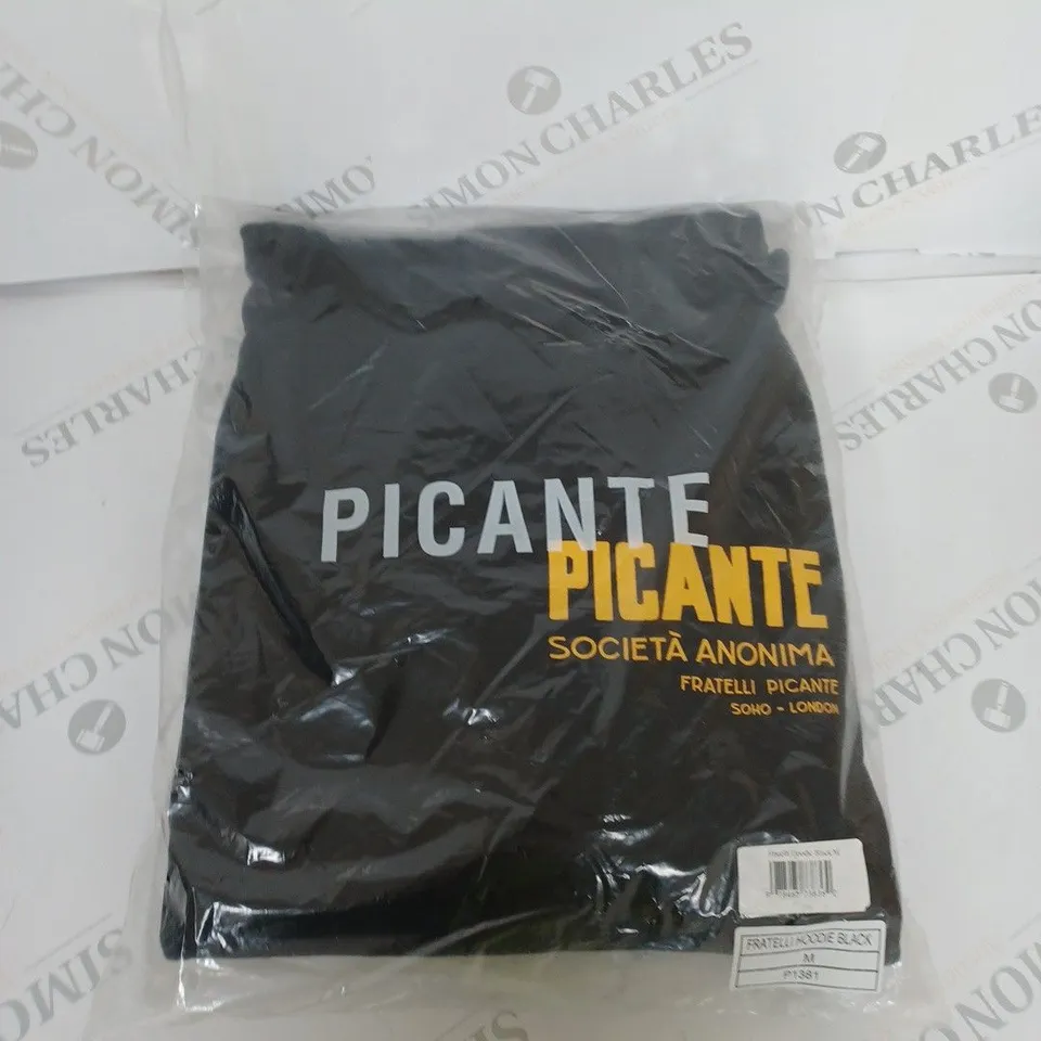 BAGGED PICANTE FRATELLI HOODIE IN BLACK SIZE M