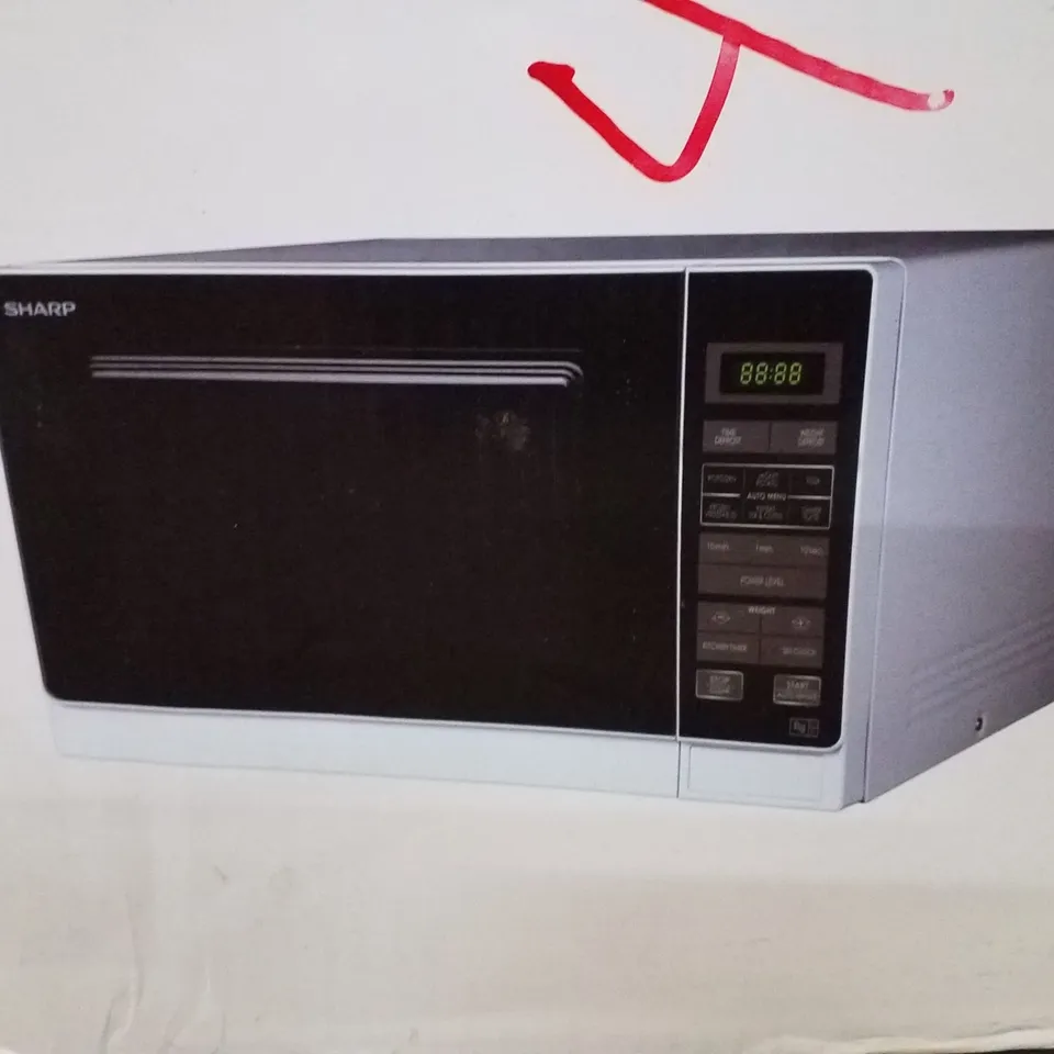 BOXED SHARP R372WM 25 LITRE 900W SOLO MICROWAVE