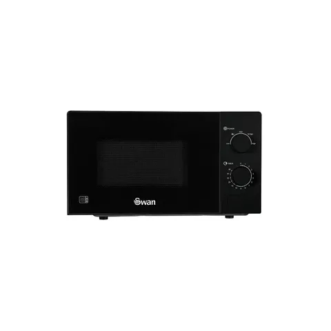 SWAN 20L 700W MANUAL MICROWAVE - BLACK - COLLECTION ONLY