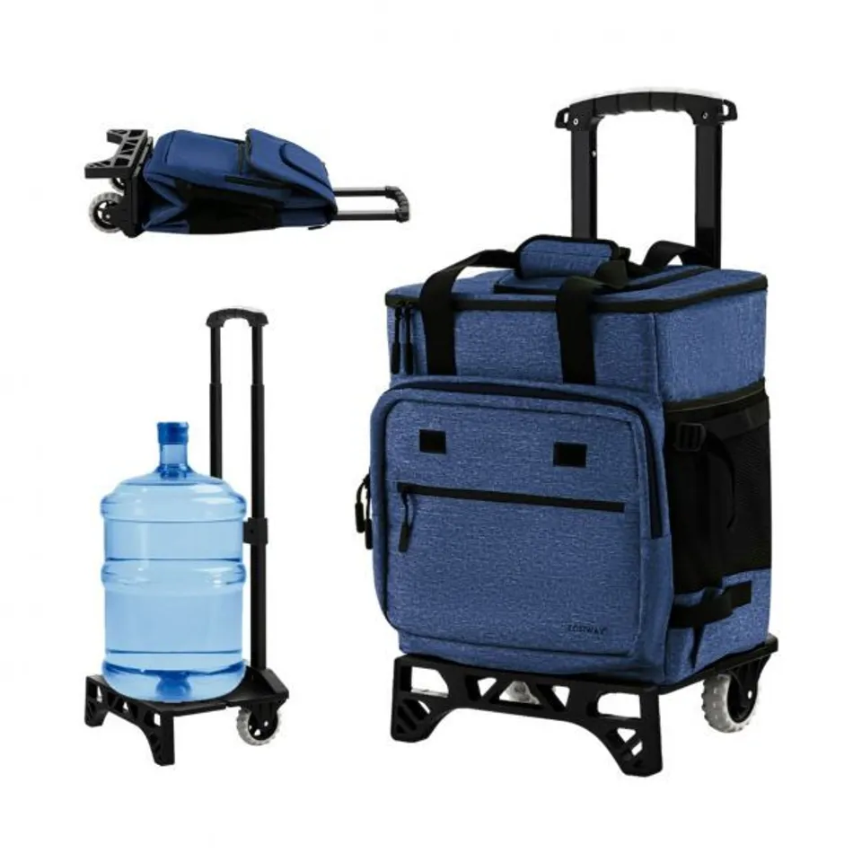 BOXED COSTWAY 50-CAN LARGE LEAKPROOF ROLLING COOLER WITH DETACHABLE BOTTOM PLATE
