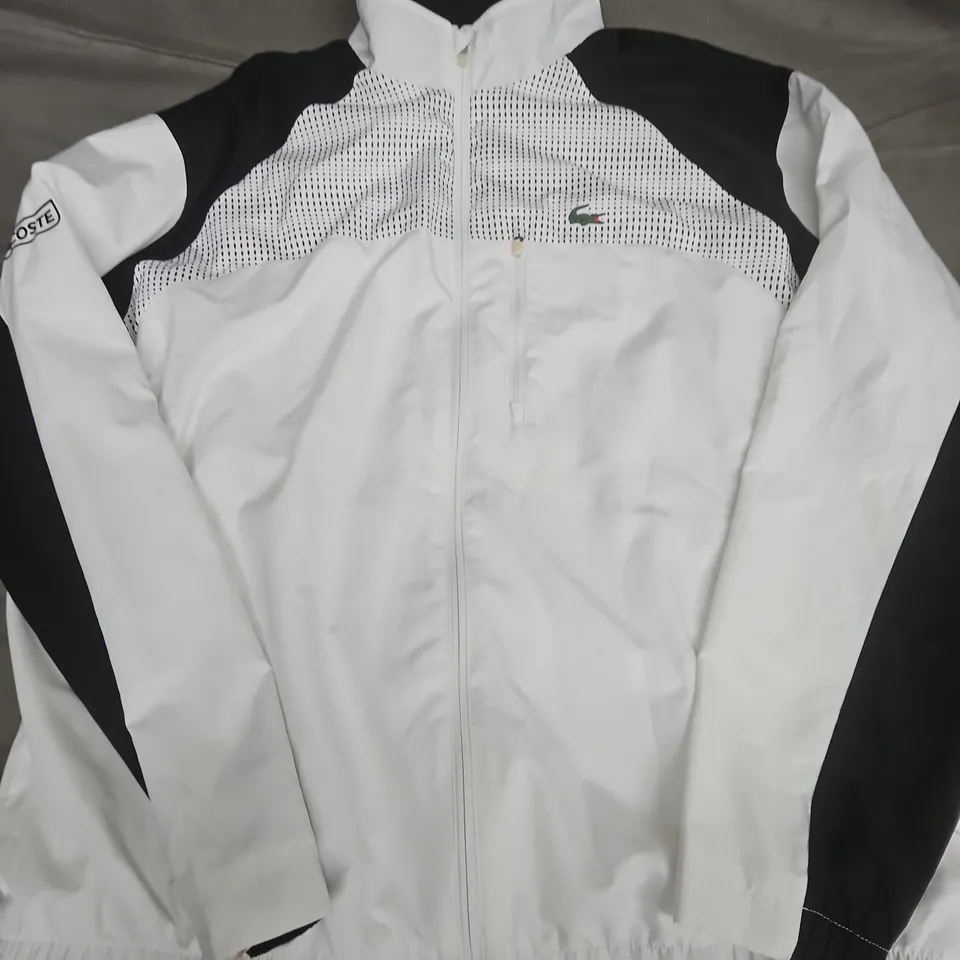 LACOSTE SPORT JACKET – WHITE/BLACK, US 4XL