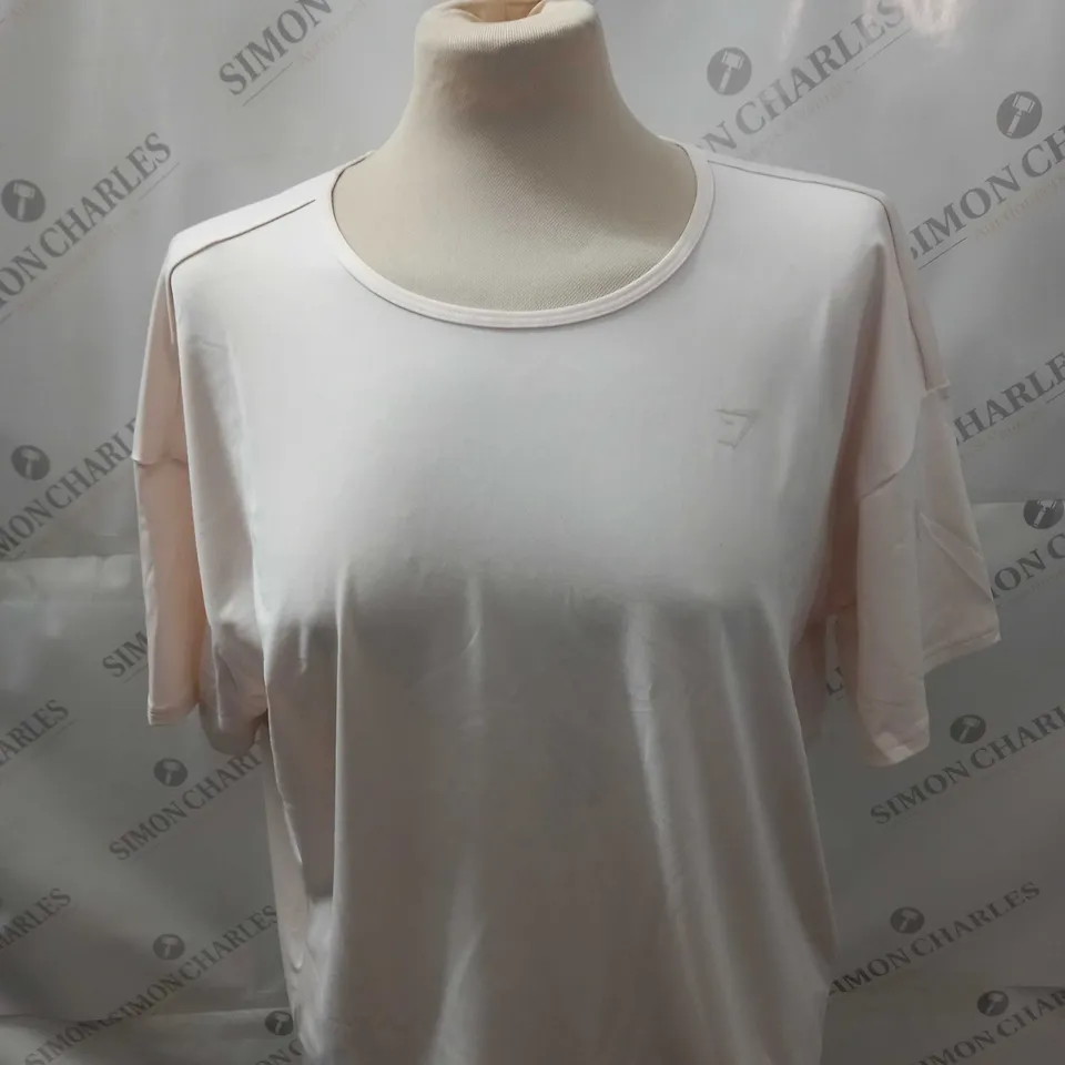 GYMSHARK STUDIO SHORT SLEEVE TOP SIZE M