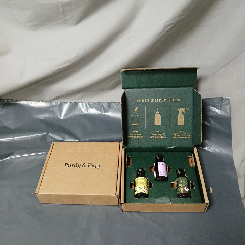 2 X PURDY AND FIGG AROMATHERAPY GIFT SETS BOXED