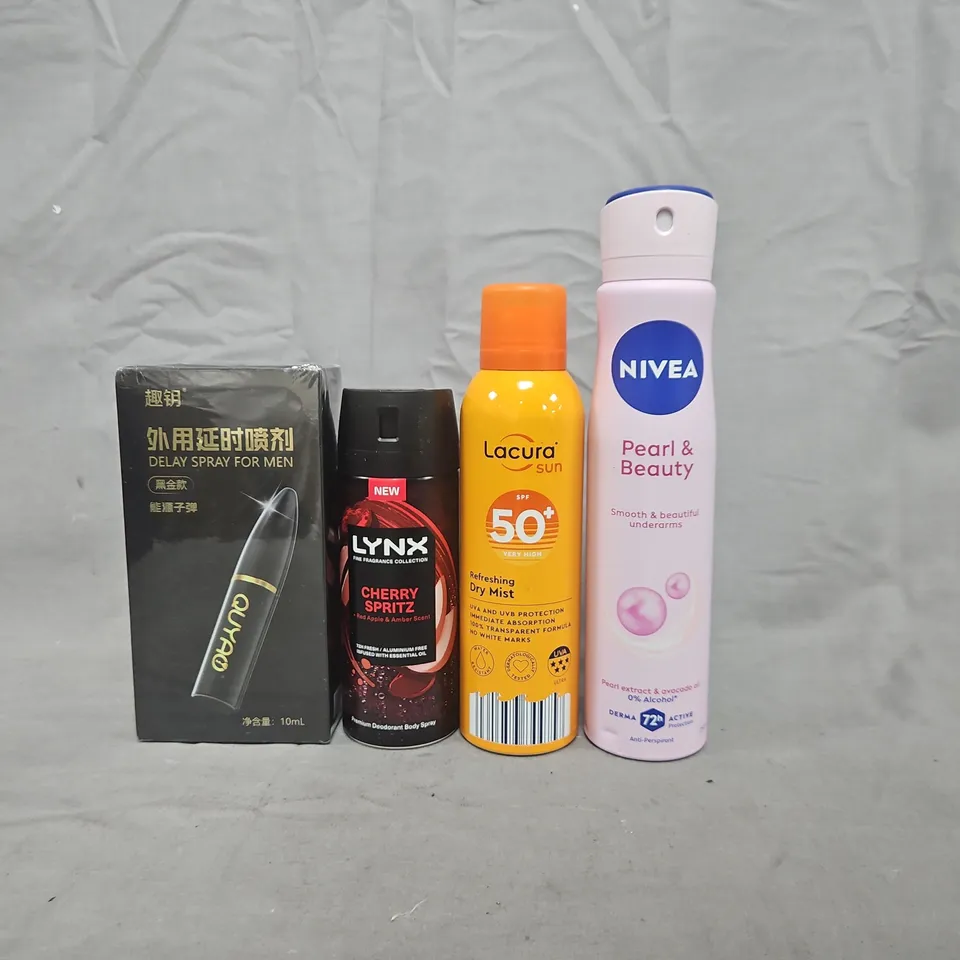 APPROXIMATELY 10 ASSORTED ITEMS TO INCLUDE NIVEA, LYNX, LACURA SUN, ETC - COLLECTION ONLY