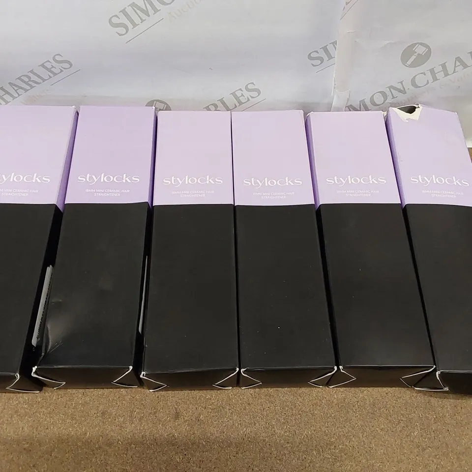 LOT OF 6X BOXED STYLOCKS 18MM MINI CERAMIC HAIR STRAIGHTENERS (1 ITEM)