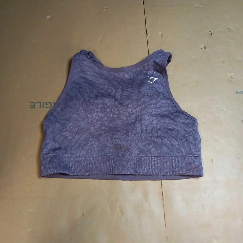 GYMSHARK PURPLE WOMANS SPORTS BRA - SIZE UK MEDIUM