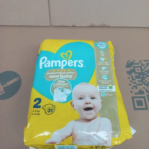 PAMPERS PREMIUM PROTECTION NEW BABY NAPPIES – SIZE 2, 4–8 KG, 31 NAPPIES