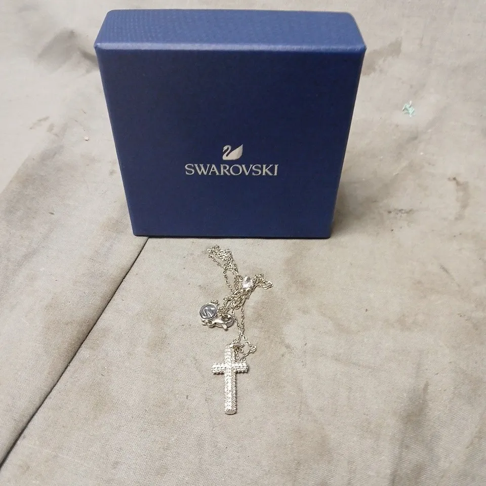 BOXED SWAROVSKI CROSS NECKLACE