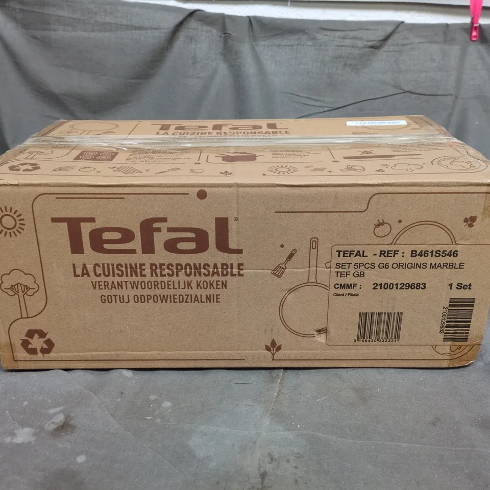 BOXED TEFAL SET 5PCS G6 ORIGINS MARBLE