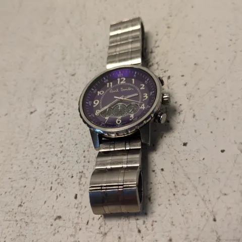PAUL SMITH WRISTWATCH – PURPLE DIAL, STAINLESS STEEL BRACELET (CHRONOGRAPH)