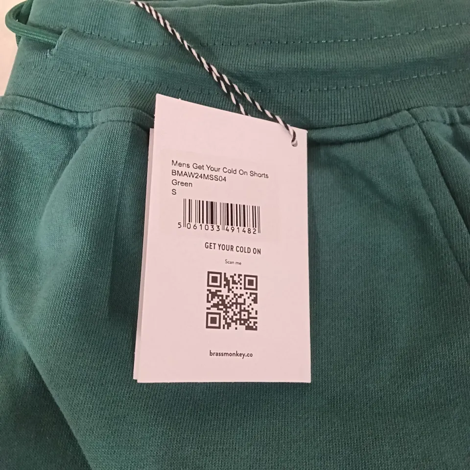 BOX OF BRASS MONKEY SHORTS/TSHIRTS - GREEN/CLAY SIZE S APPROXIMATELY 10 