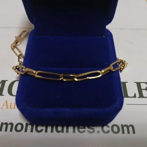 GOLD 9CT ITALIAN GOLD PAPERCLIP BRACELET 2.1G