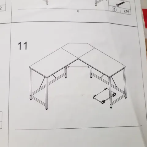 BOXED DAWOO L-SHAPED DESK-WOOD COMPUTER CORNER DESK