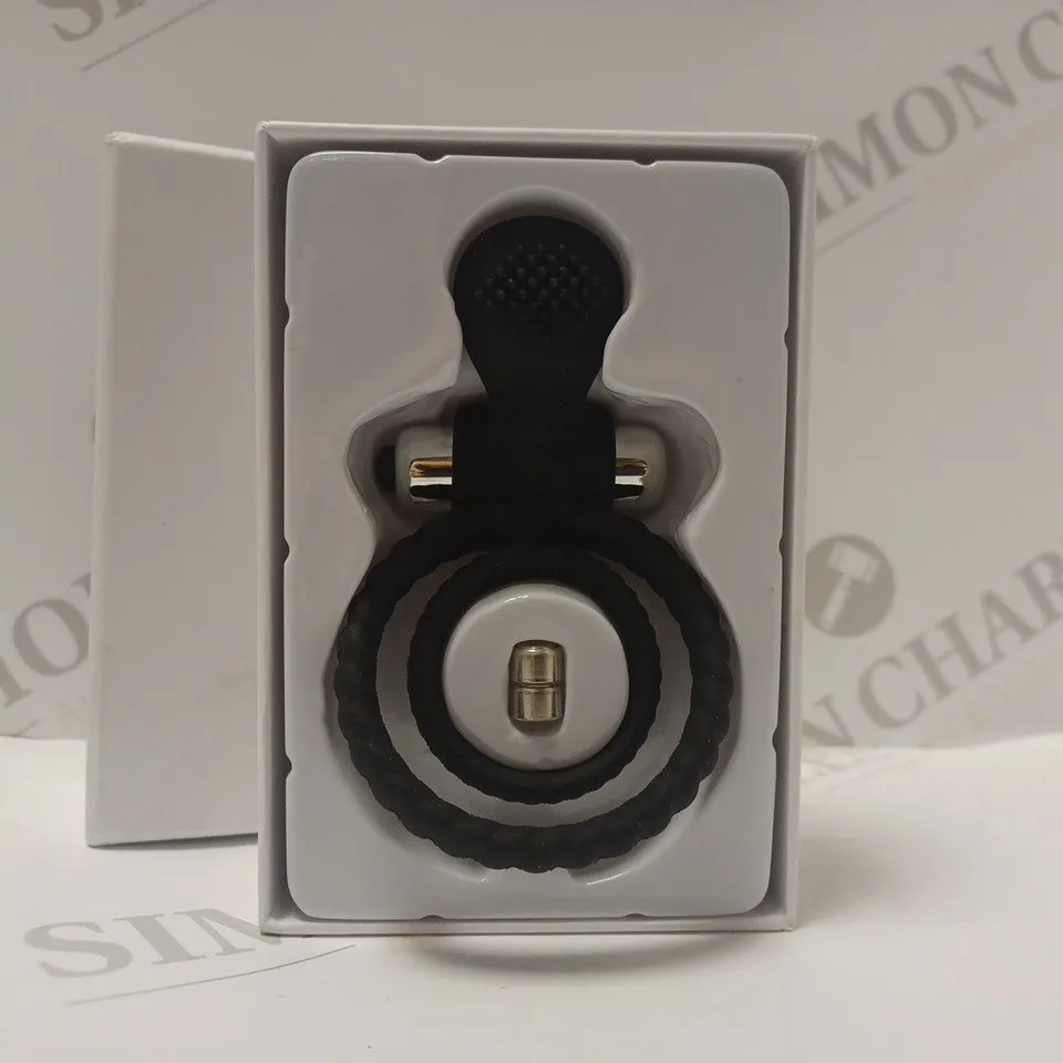BOXED VIBRATING BLACK COCK RING 