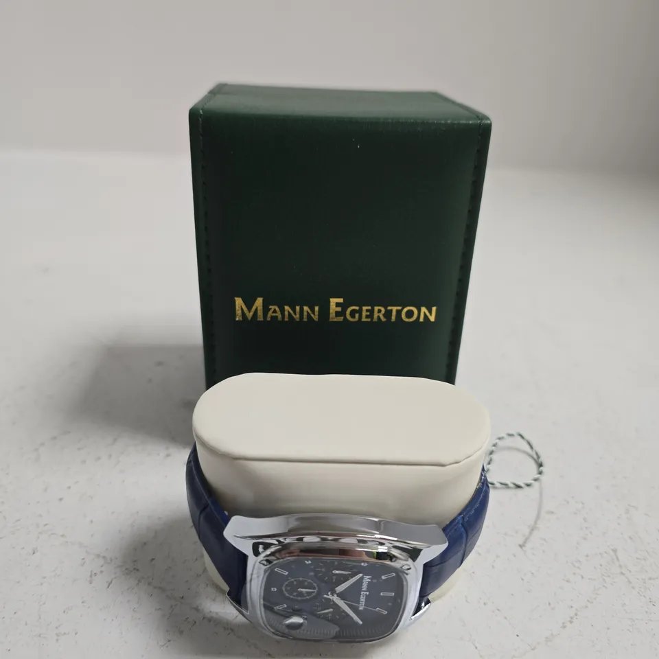 MANN EGERTON GLIDER STEEL BLUE WATCH