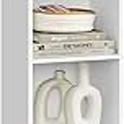 BOXED VASAGLE BOOKCASE, 6-TIER BOOKSHELF, OPEN STORAGE SHELF, SHELVING UNIT, FOR LIVING ROOM, HOME OFFICE, DINNING ROOM, CLOUD WHITE