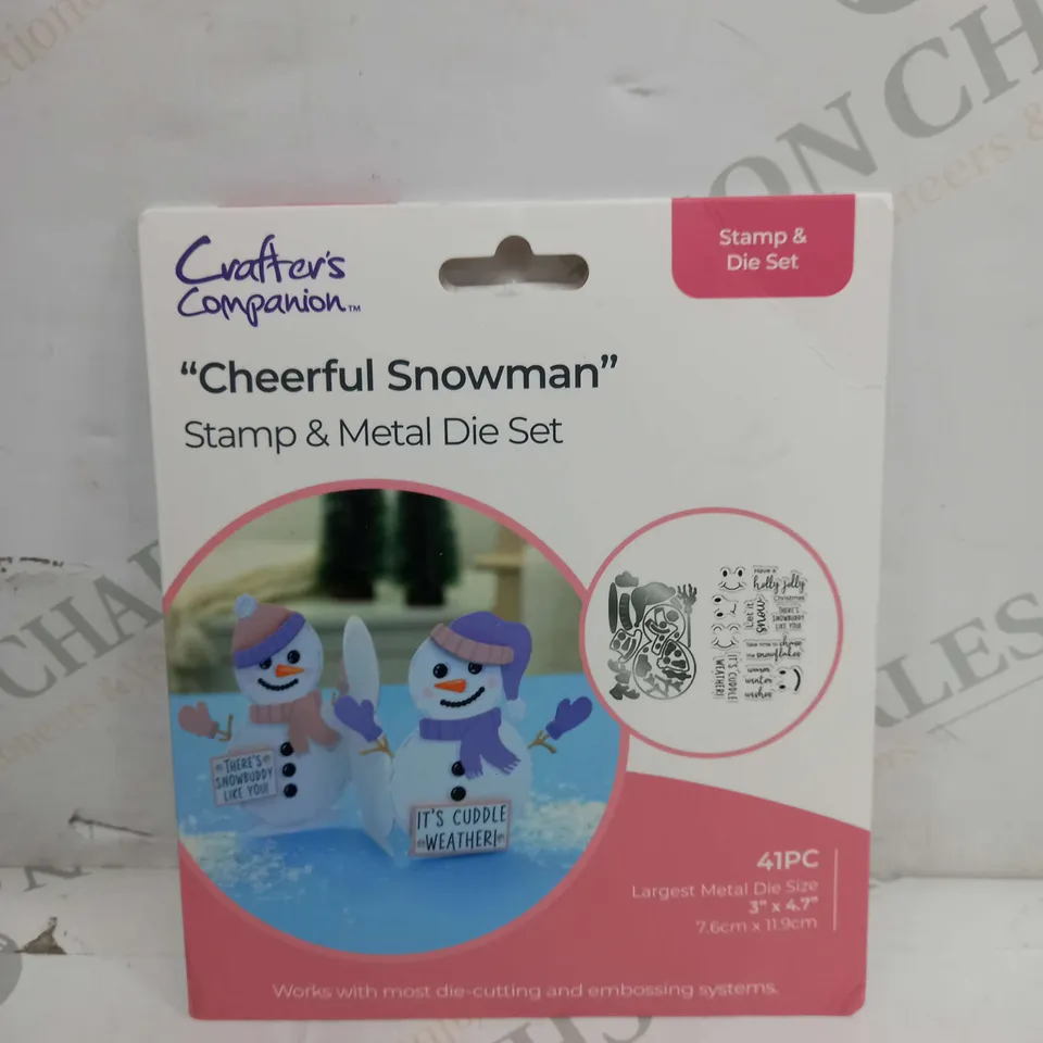 CRAFTER'S COMPANION - STAMP & DIE SET - CHEERFUL SNOWMAN