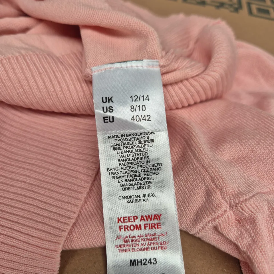 JULIPA PINK CARDIGAN, WOMEN'S, BUTTON FRONT, UK 12/14 (EU 40/42)