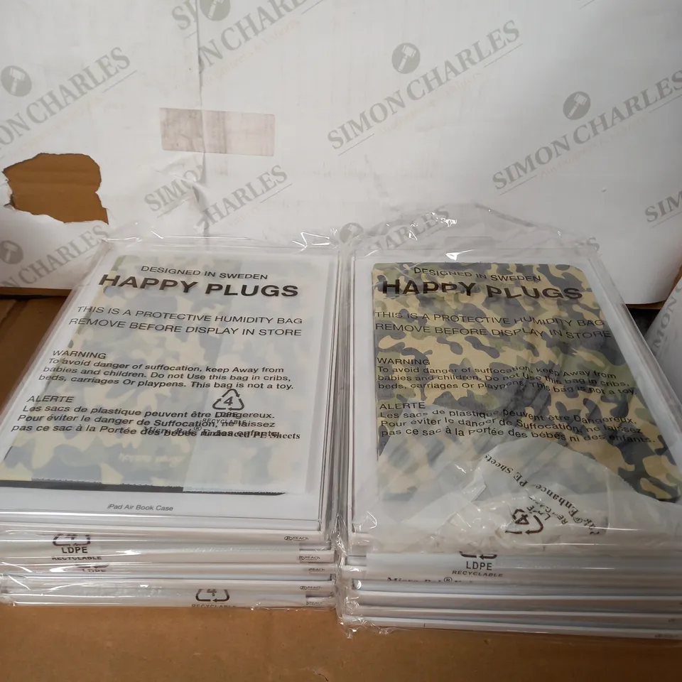 LOT OF 10 HAPPY PLUGS IPAD AIR BOOK CASES - CAMO