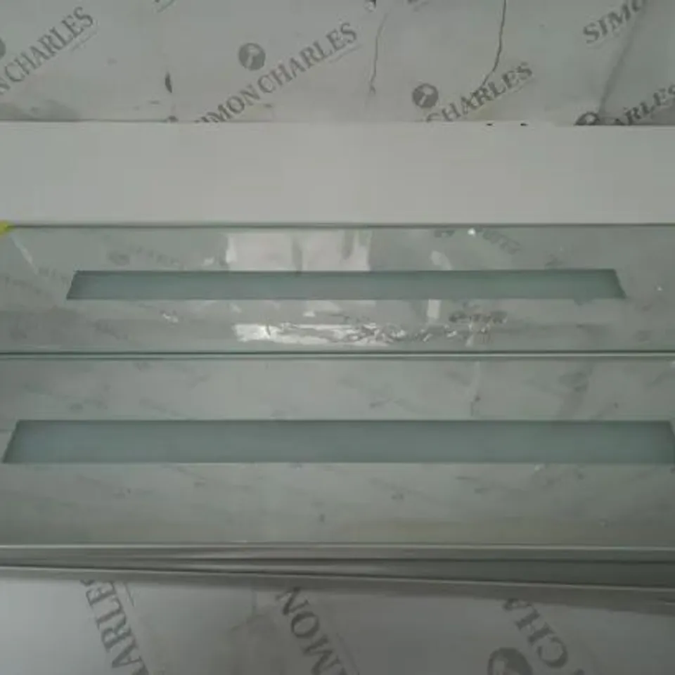 BOXED WALL HUNG WHITE SHELVING UNIT