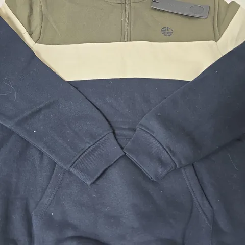 SOUL STAR MSW HITCHEN ZIP JUMPER, NAVY/KHAKI - SIZE L