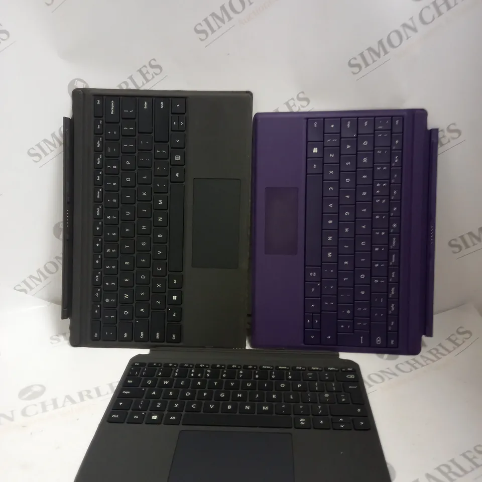BOX OF APPROX 10 ASSORTED MICROSOFT SURFACE KEYBOARD ATTACHMENT.