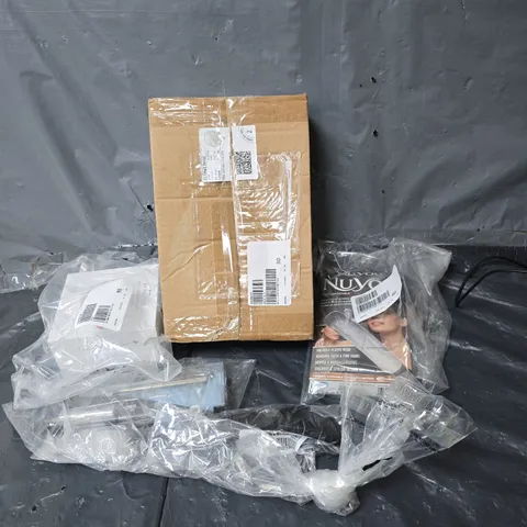 BOX OF APPROXIMATELY 15 ASSORTED ITEMS TO INCLUDE - SUNGLASSES , HAIR REMOVER DEVICES , ETC 
