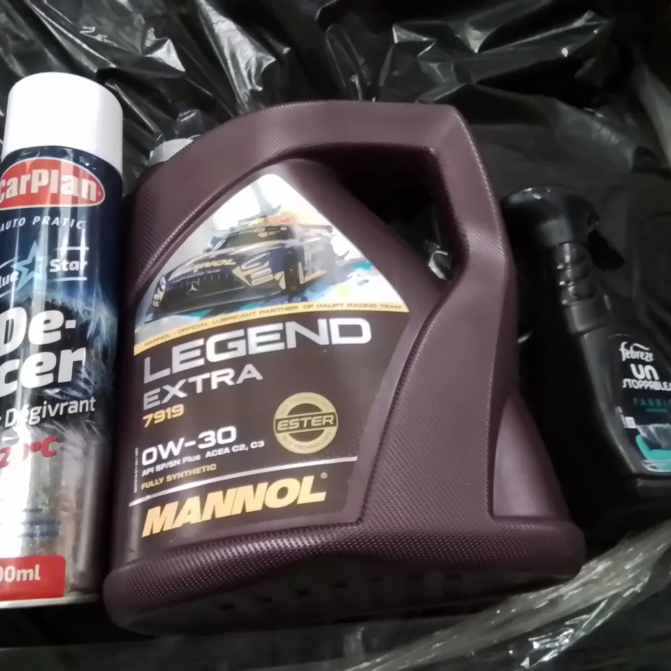 PALLET CONTAINING A LARGE QUANTITY OF ASSORTED LIQUID BASE PRODUCTS TO INCLUDE;DE-ICER,FABREEZE FABRIC FRESHNER,CAR OIL