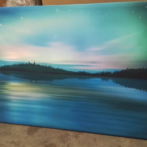 BOXED NORTHERN LIGHTS CANVAS ART