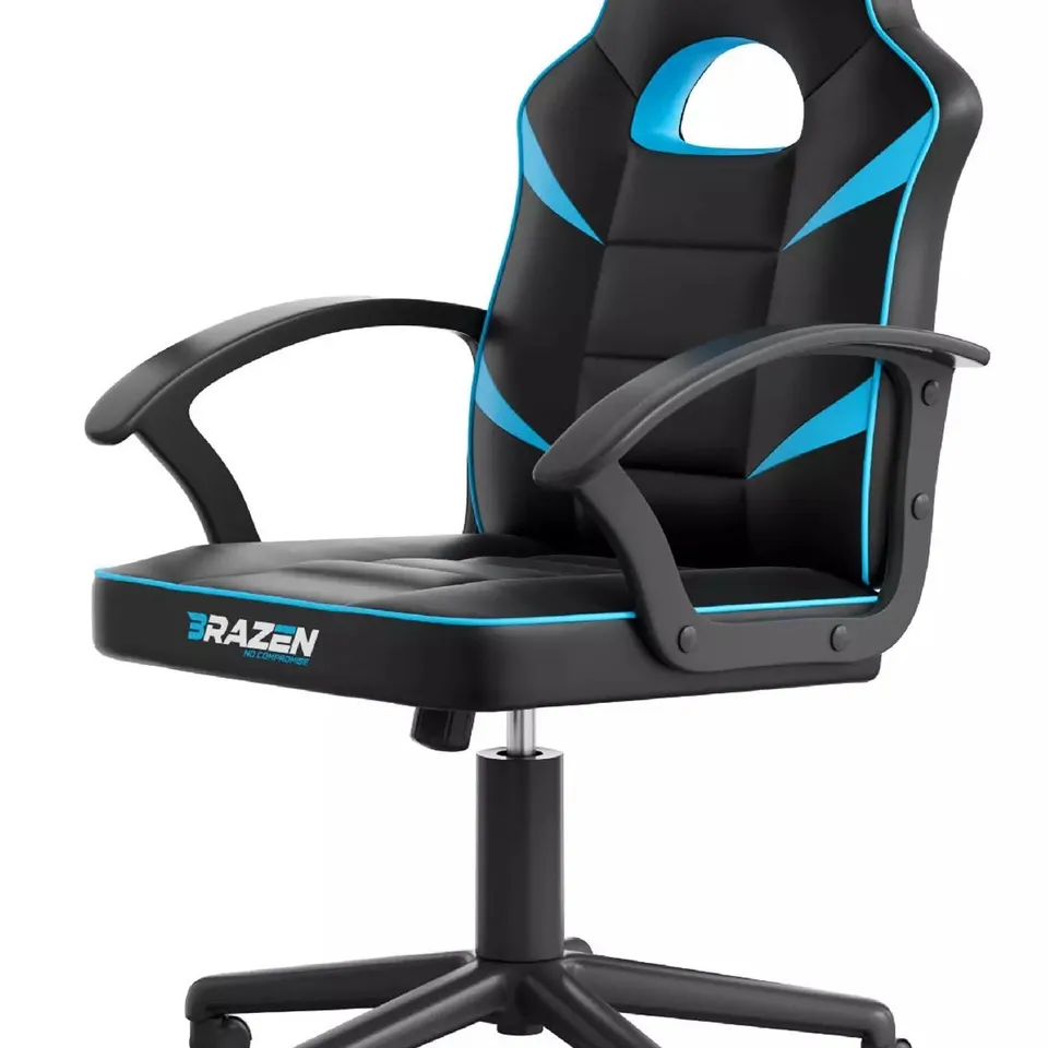 BRAZEN VALOR MID BACK PC GAMING CHAIR - BLUE - COLLECTION ONLY