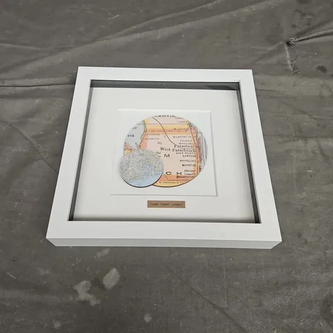 POSH TOTTY DESIGNS RHODE ISLAND/PALM BEACH MAP PHOTO FRAME - COLLECTION ONLY