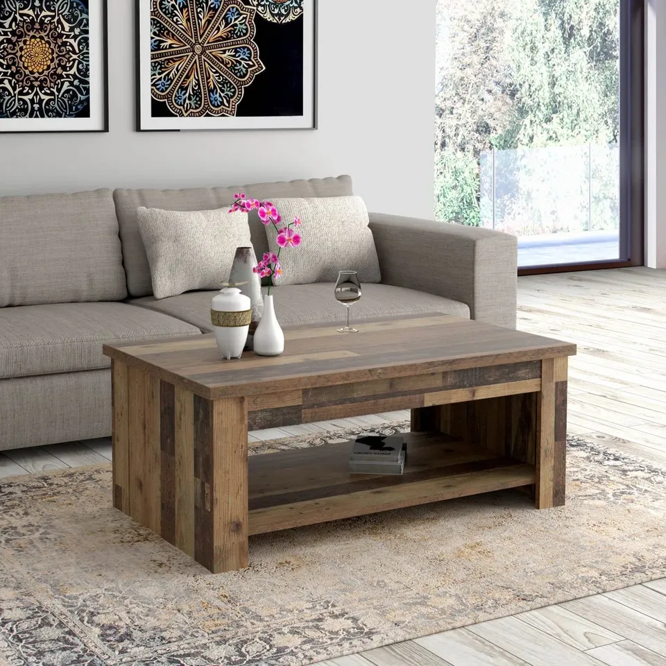 BOXED LANHAM LIFT TOP COFFEE TABLE WITH STORAGE (3 BOXES)