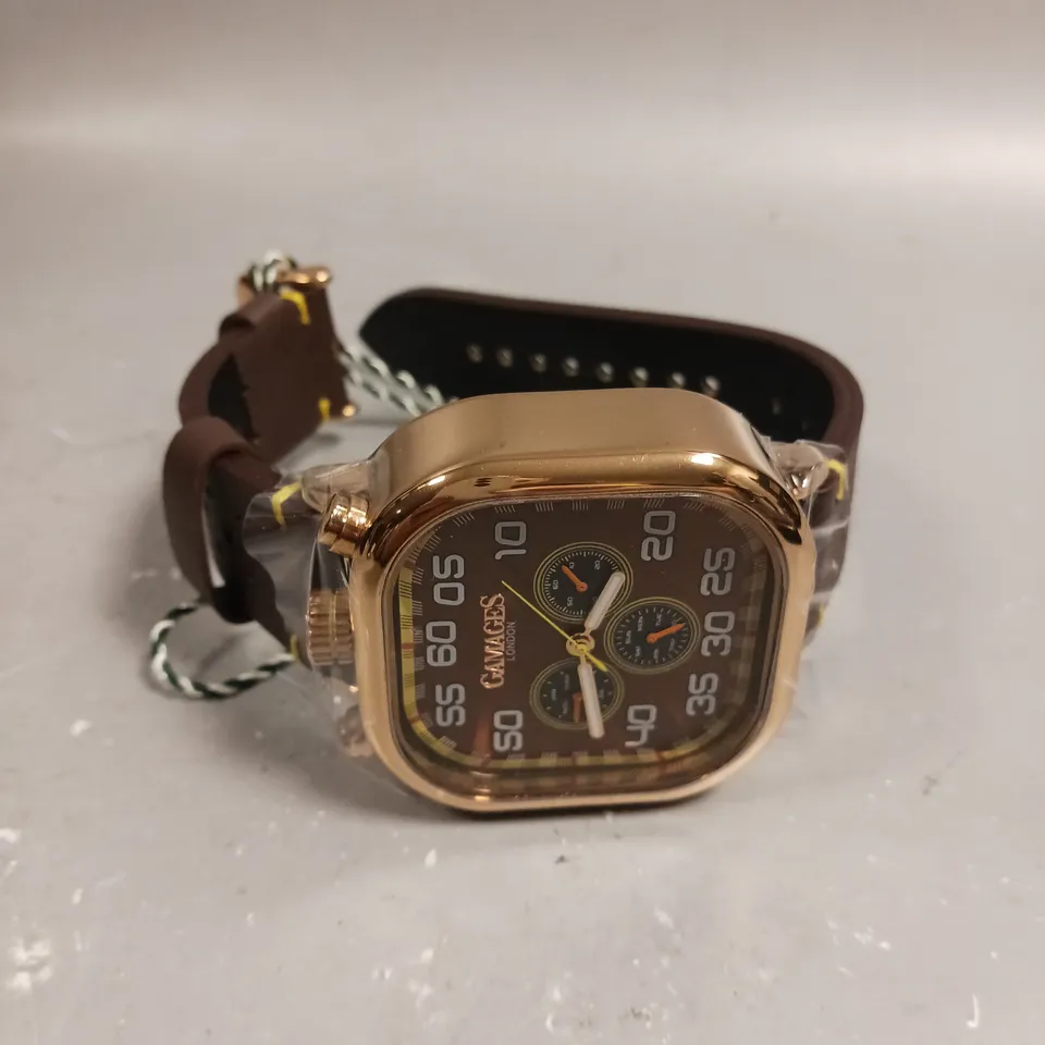 GAMAGES ASTUTE BROWN DIAL WATCH 