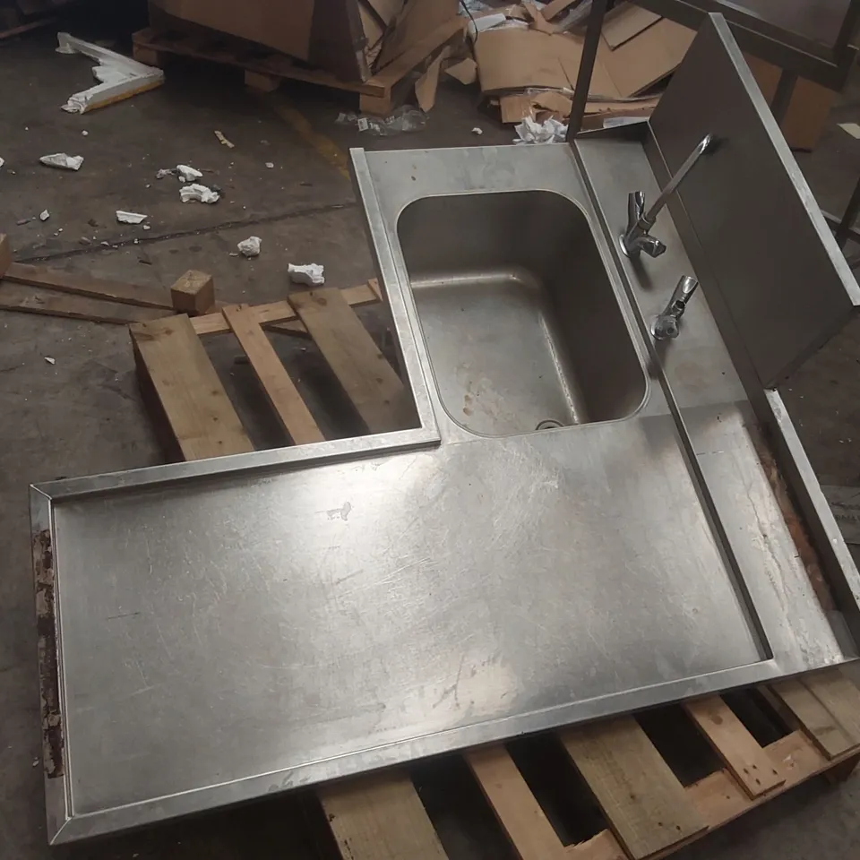 STAINLESS STEEL COMMERCIAL KITCHEN SINK WORKTOP PIECE