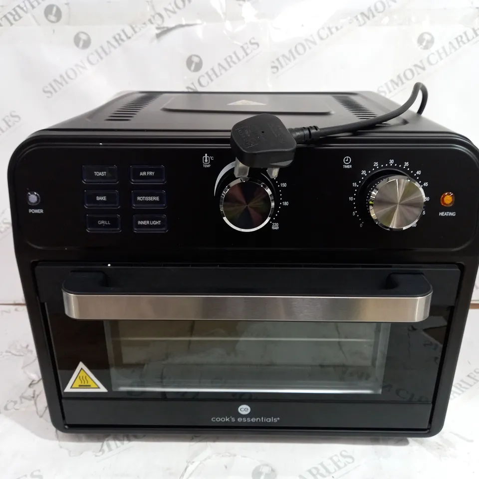 BOXED COOK'S ESSENTIAL 21-LITRE AIRFRYER OVEN IN BLACK 