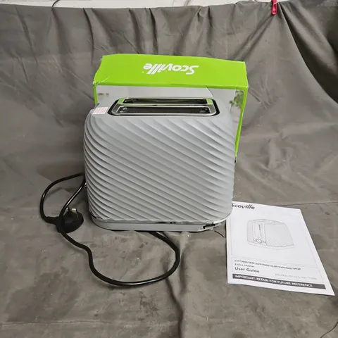 BOXED SCOVILLE 2-SLICE TEXTURED TOASTER IN GREY