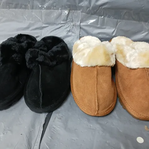 APPROXIMATELY 18 ASSORTED SLIPPERS IN VARIOUS SIZES AND COLOURS