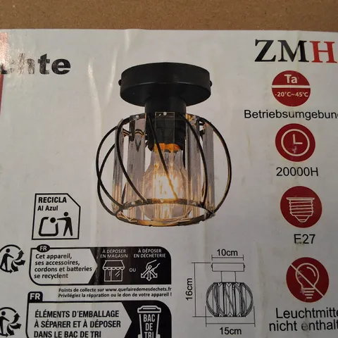 BOXED ZMH CEILING LIGHT HALLWAY BLACK VINTAGE