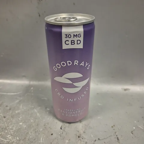 24 X GOODRAYS CBD INFUSED SPARKLING PASSIONFRUIT DRINKS - 24 X 250ML