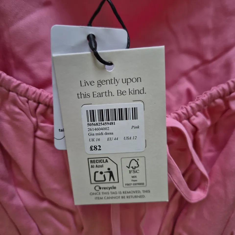 NOBODY'S CHILD GIA PINK MIDI DRESS – UK 16 (EU 44, USA 12)
