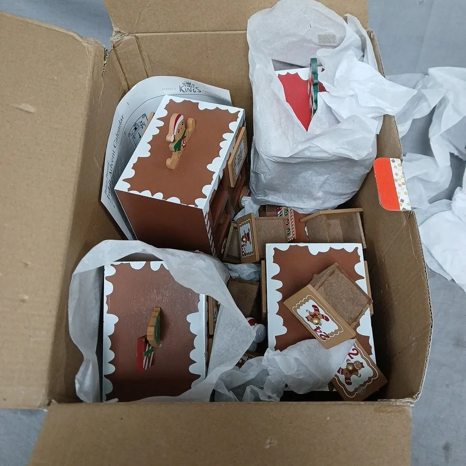 BOXED THREE KINGS GINGERBREAD TRAIN LIGHT UP ADVENT CALENDAR RRP £29.99