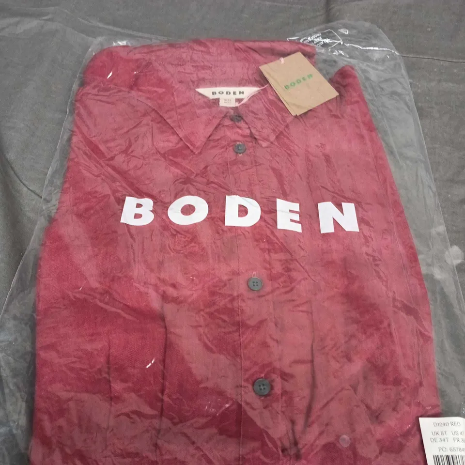 BODEN RED OVERSHIRT – UK 8T (US 4T)