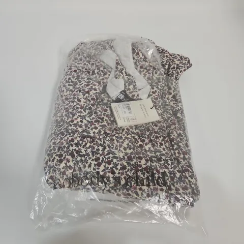 NOBODY'S CHILD CORA MIDI DRESS – WHITE FLORAL, UK 14