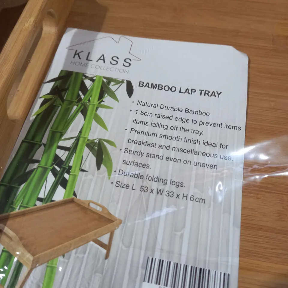 KLASS HOME COLLECTION BAMBOO LAP TRAY 