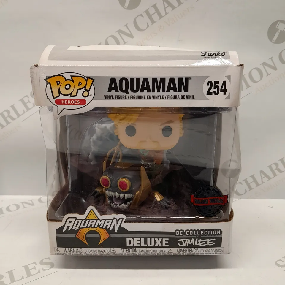 BRAND NEW BOXED POP HEROES AQUAMAN 254 VINYL FIGURE DELUXE DC DOLLECTION JIM LEE