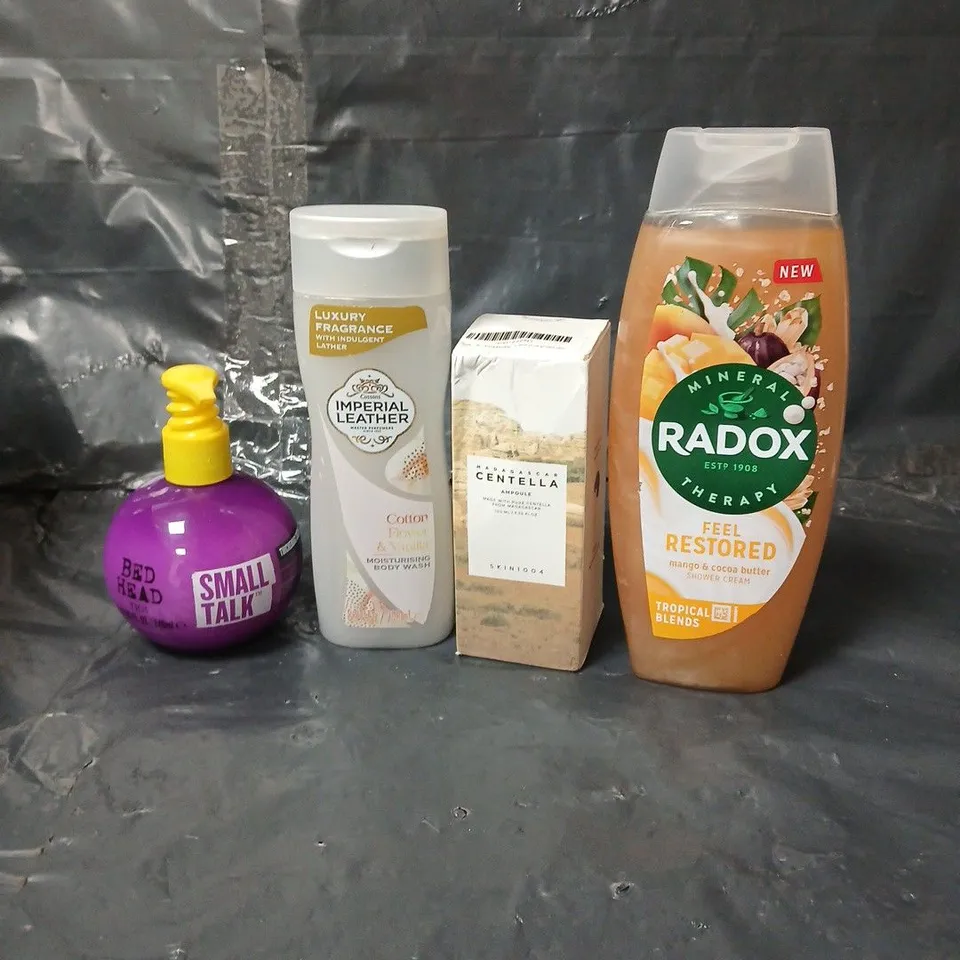 APPROXIMATEY 20 ASSORTED HEALTH AND BEAUTY PRODUCTS TO INCLUDE RADOX SHOWER GEL, BED HEAD THICKENING CREAM AND IMPERIAL LEATHER SHOWER GEL