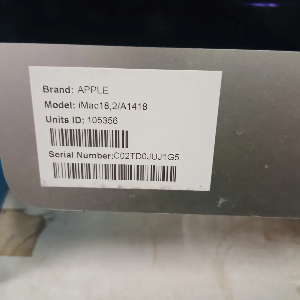 APPLE IMAC 27-INCH (IMAC18,2/A1418) ALL-IN-ONE DESKTOP