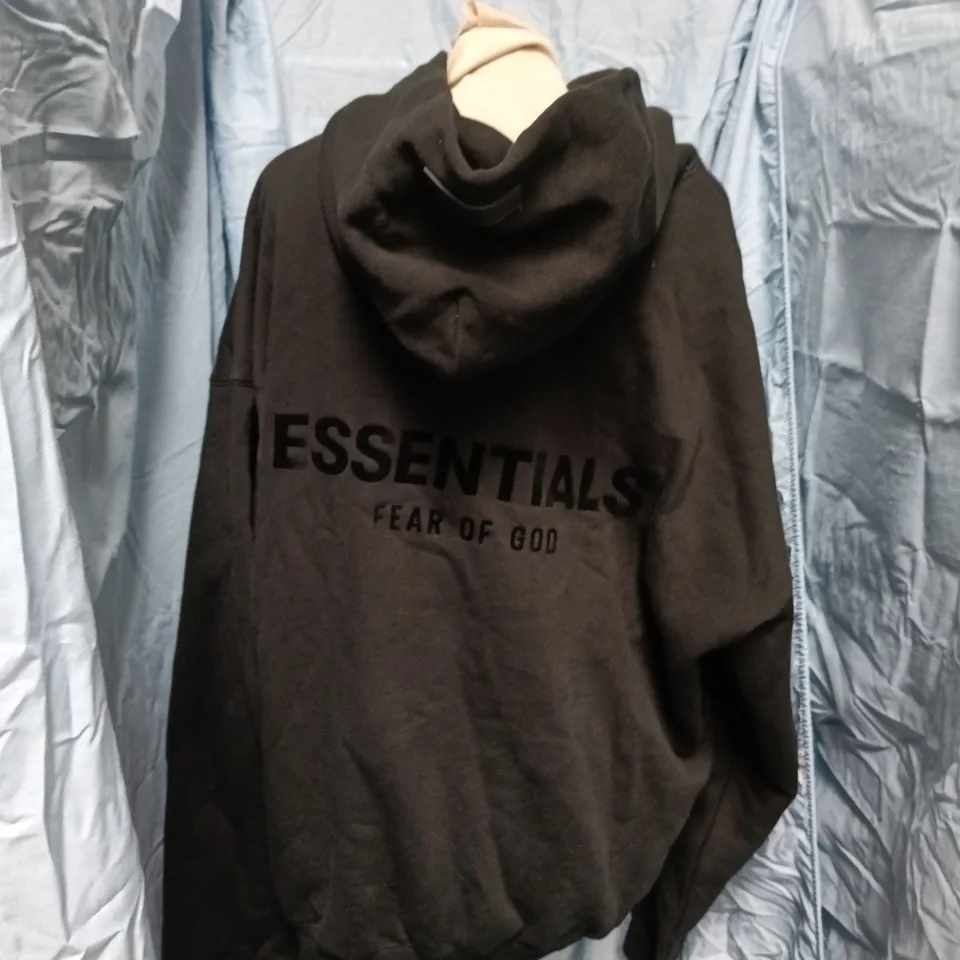ESSENTIALS FEAR OF GOD HOODIE – BLACK SIZE M