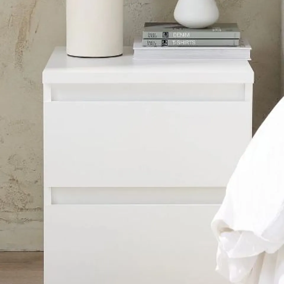 LISSON 2 DRAWER BEDSIDE TABLE RRP £59